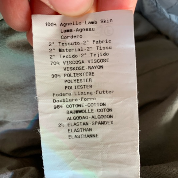 Grey Emporio Armani Real Leather Jacket - Picture 2 of 4